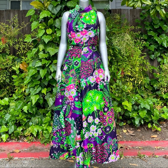 Vintage Pants - 1960s Ira Curtis Velveteen MASSIVE Palazzo Leg Jumpsuit